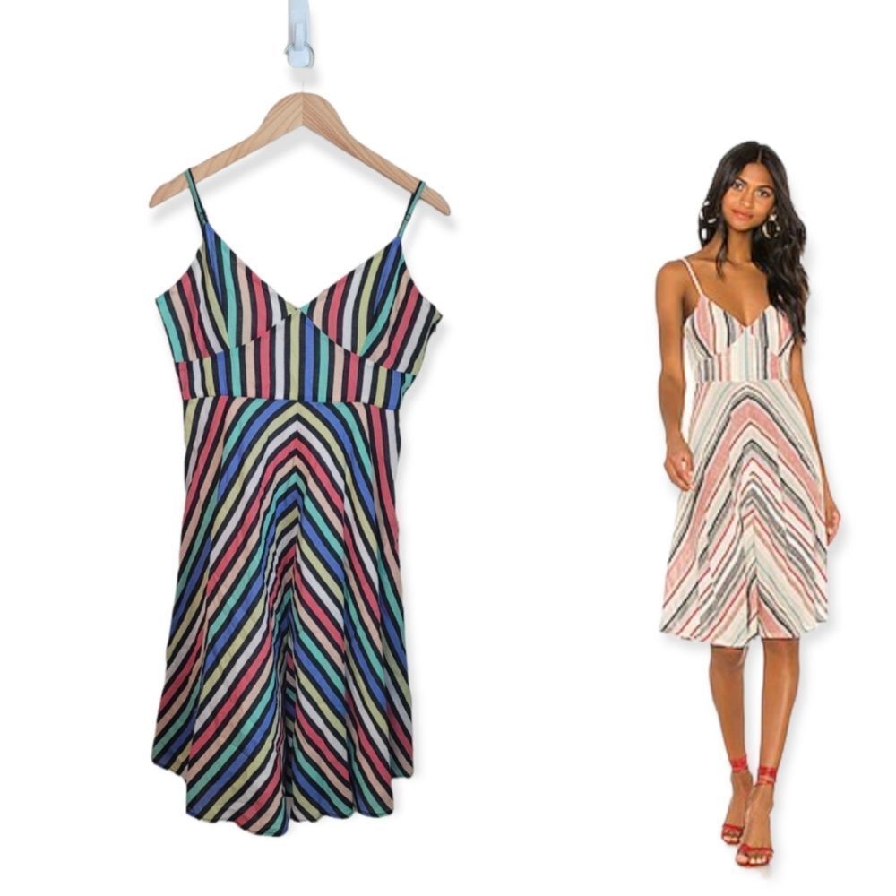 HOUSE of Harlow 1960 x Revolve   Freya Multi Color Striped Dress Size Medium